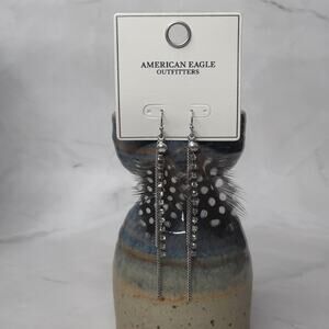 American Eagle Spotted Feather Dangle Earrings